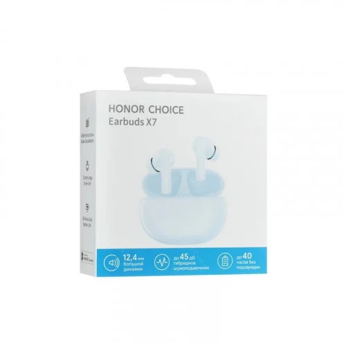 Беспроводные наушники с микрофоном Honor Choice Earbuds X7 Голубой (5504ABJV) 