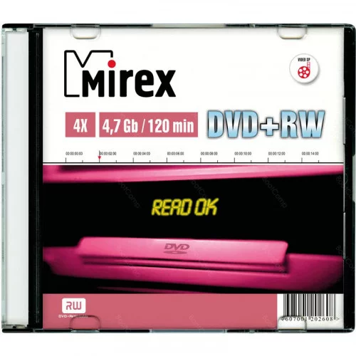 Матрица DVD+RW 4.7Gb Mirex 4X Slim Case (1) (UL130022A4S) 