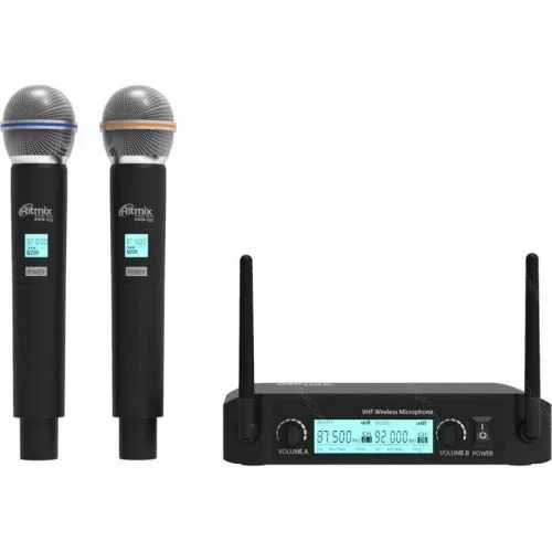 Беспроводная микрофонная система RITMIX RWM-222 black 
