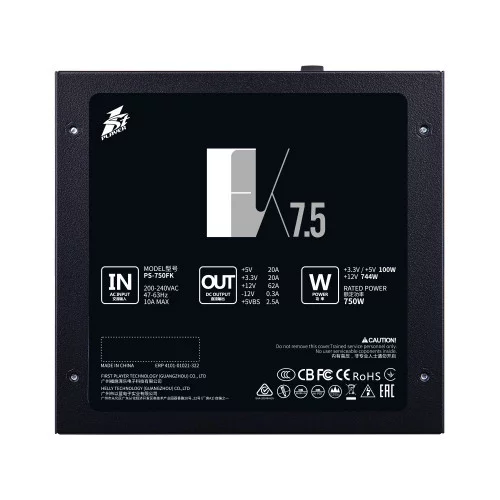 Блок питания 1STPLAYER FK 7.5 [PS-750FK] черный 