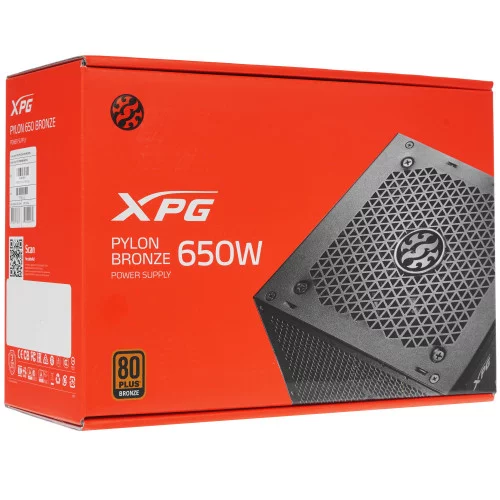 Блок питания ADATA XPG PYLON BRONZE 650W [PYLON650B-BKCEU] черный 