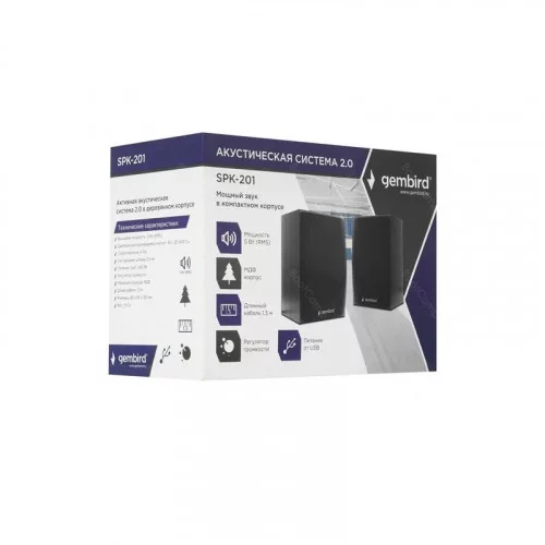 Колонки звуковые 2.0 GEMBIRD SPK-201 