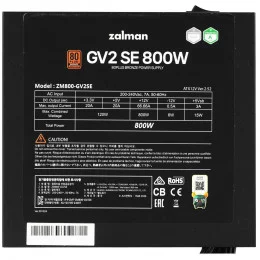Блок питания ZALMAN GV2SE 800W черный                                                                                                                                                                                                                     