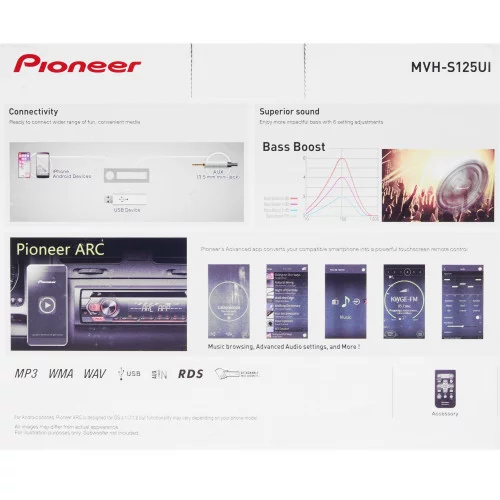 Автопроигрыватель Pioneer MVH-S125UI 