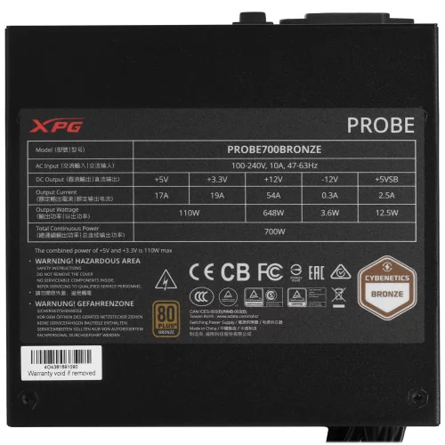 Блок питания ADATA XPG PROBE 700W [PROBE700B-BKCEU] черный 