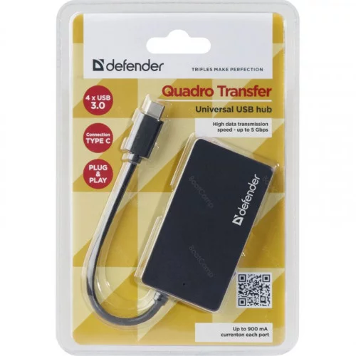 Универсальный USB разветвитель Defender Quadro Transfer 83208 