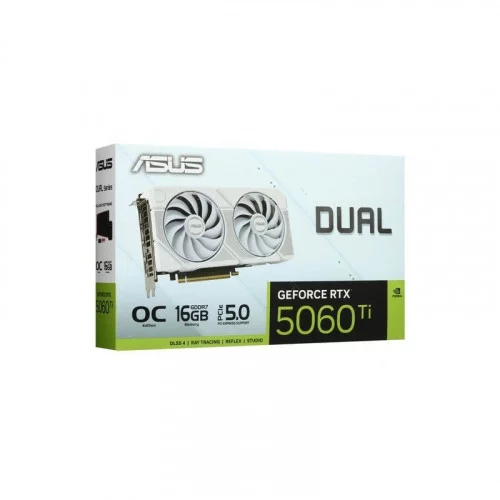 Видеокарта ASUS GeForce RTX 5060 Ti DUAL White OC Edition (DUAL-RTX5060TI-O16G-WHITE) 