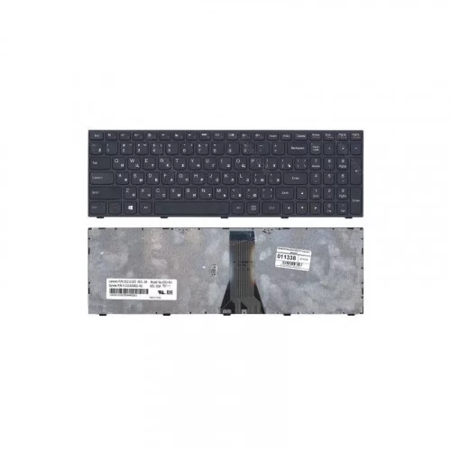 Клавиатура для ноутбука Lenovo G50-30, G50-70 чёрная с чёрной рамкой 