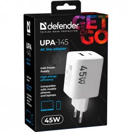 Сетевое зарядное устройство Defender UPA-145 белое                                                                                                                                                                                                        