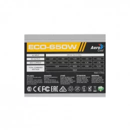 Блок питания AeroCool 650W ECO-650 серый                                                                                                                                                                                                                  