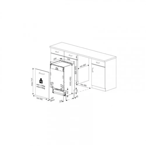 Машина посудомоечная встраиваемая Beko BDIS16020 