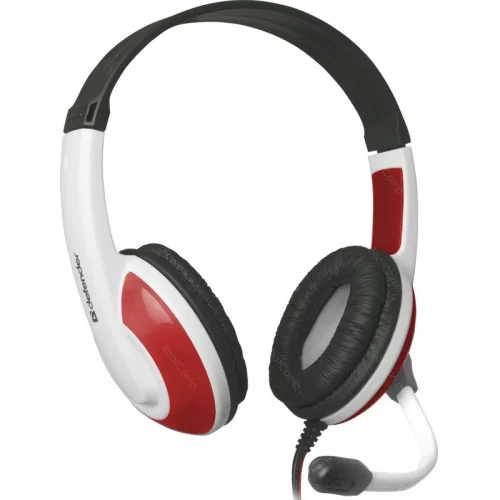 Наушники с микрофоном Defender Warhead G-120 красный+белый 