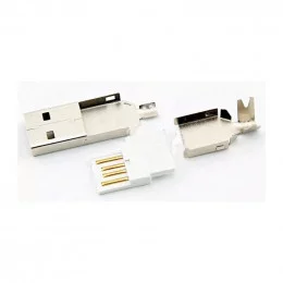 Разъем USB на кабель с корпусом папа male метал                                                                                                                                                                                                           