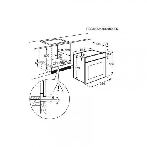 Духовой шкаф электрический Electrolux OEF 5C50V 