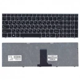 Клавиатура для ноутбука Lenovo IdeaPad B5400 M5400 чёрная с серебристой рамкой                                                                                                                                                                            