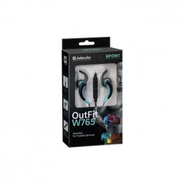 Гарнитура для смартфонов Defender OutFit W765 серый+голубой                                                                                                                                                                                               