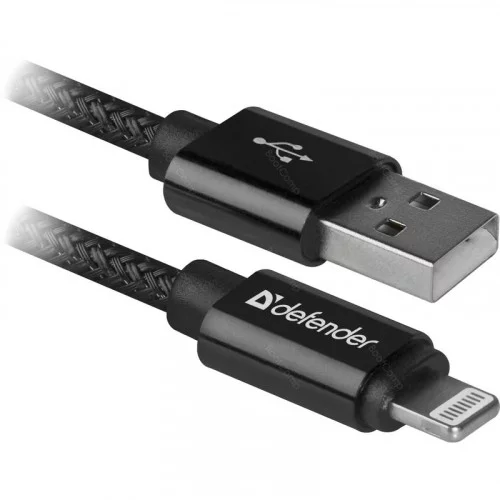 Кабель Defender ACH01-03T PRO Lightning - USB 1 метр черный 