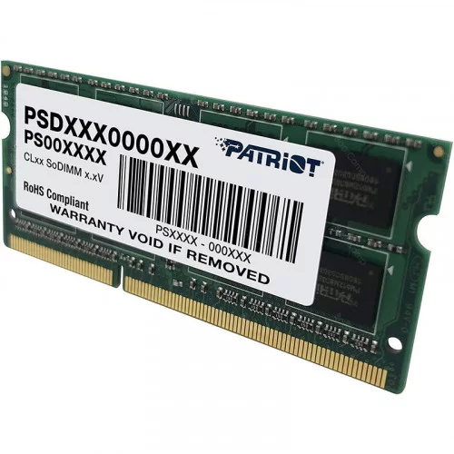 Оперативная память DDR3 SODIMM 4Gb 1600MHz Patriot 1.35V PSD34G1600L2S 