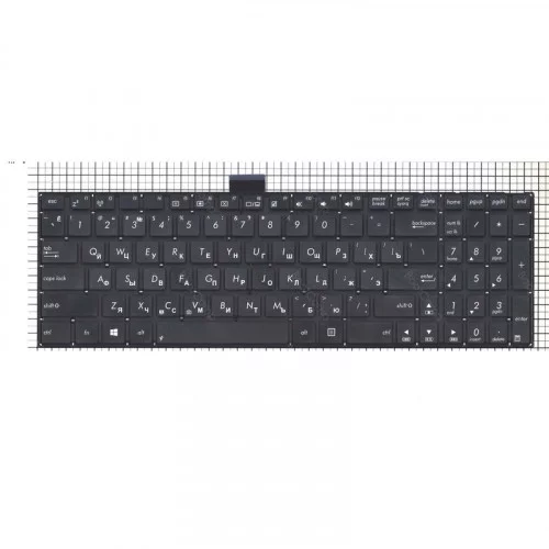 Клавиатура для ноутбука Asus X551 X551CA X551MA X553 черная без рамки (плоский Enter) 