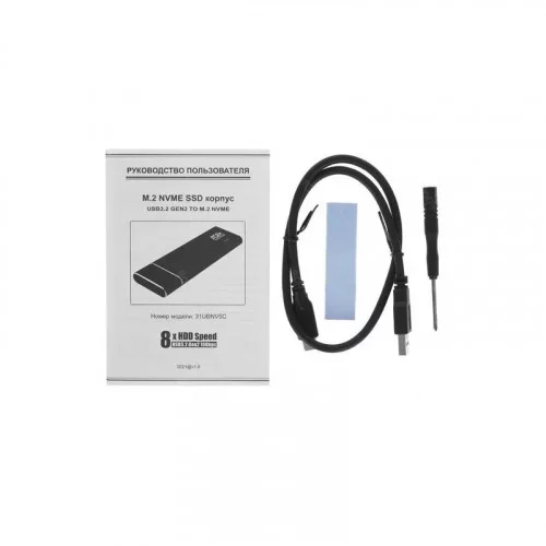 Контейнер для для SSD M.2 NVME (M-key) AgeStar 31UBNV5C (BLACK) 