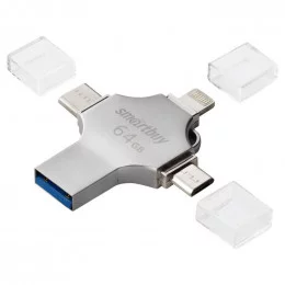 Память USB 3.0 Smartbuy 64GB MC15 Metal Quad (SB064GBMC15)                                                                                                                                                                                                