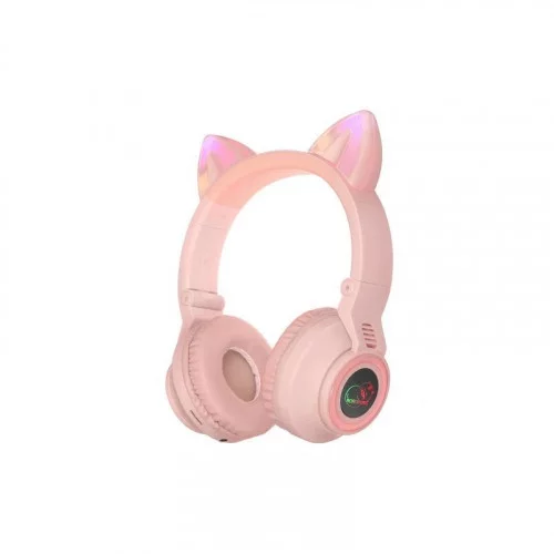 Наушники беспроводные Borofone BO18 Cat (Pink) 