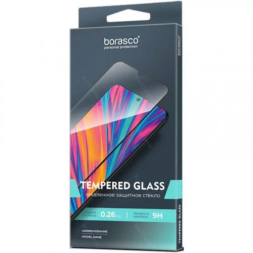 Защитное стекло Borasco Full Glue для Xiaomi POCO X6 / Xiaomi Redmi Note 13 Pro 5G черная рамка 