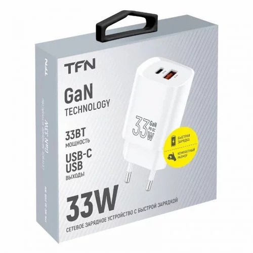 Сетевое зарядное устройство TFN GaN WC-33-2105-WH 