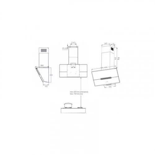 Вытяжка наклонная KORTING KHC 91950 GXN 