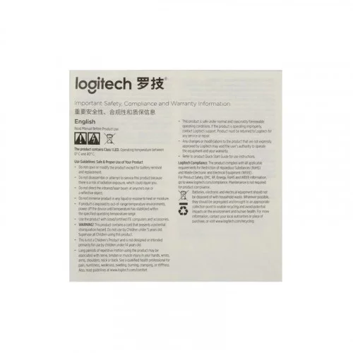 Проводная мышь Logitech M100r Черная 
