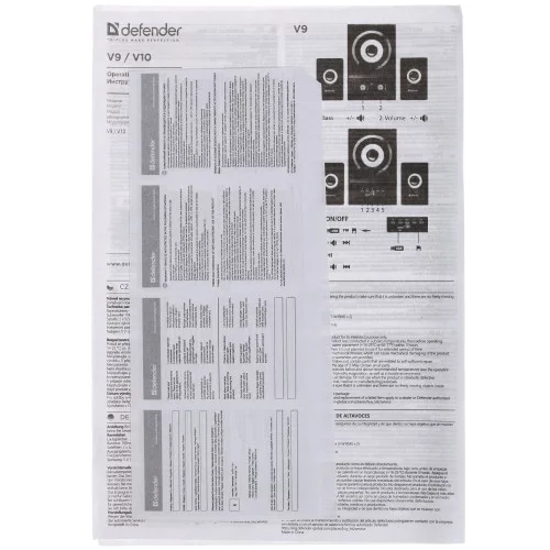 Колонки Defender V10 черный 