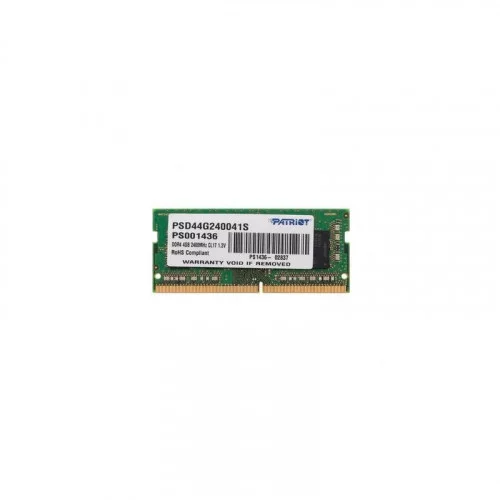 Оперативная память DDR4 SODIMM 4Gb 2400MHz Patriot PSD44G240041S 