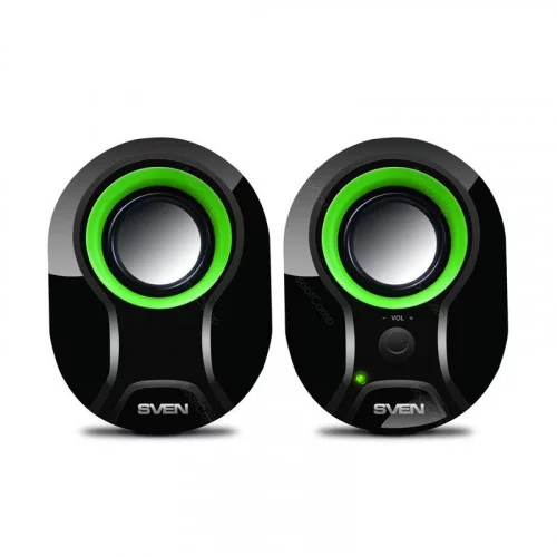 Колонки 2.0 SVEN 290 Black - green 
