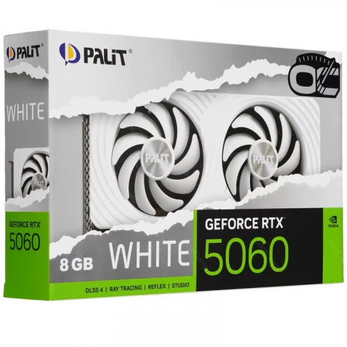 Видеокарта Palit GeForce RTX 5060 White OC (NE75060U19P1-GB2063M) 