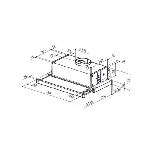 Вытяжка телескопическая Faber Flexa NG Glass LUX WH A60 
