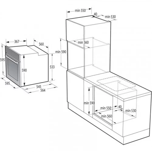 Духовой шкаф электрический GORENJE BOS 6737E20FBG 