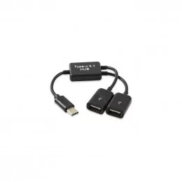 Переходник OTG USB Type-C - 2xUSB 2.0 KS-is (KS-813)                                                                                                                                                                                                      