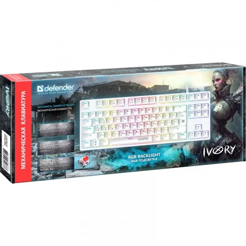 Клавиатура механическая проводная Defender Ivory GK-579 