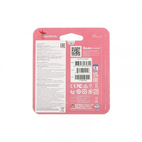 USB Flash Drive 64GB A-DATA (UV320) AUV320-64G-RBKBL 