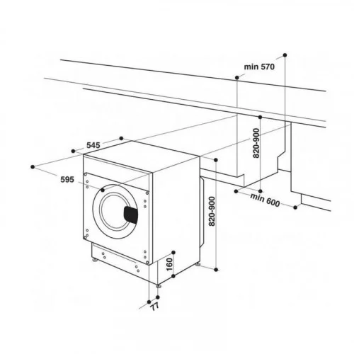 Стиральная машина встраиваемая Whirlpool BI WMWG 71483E EU N 