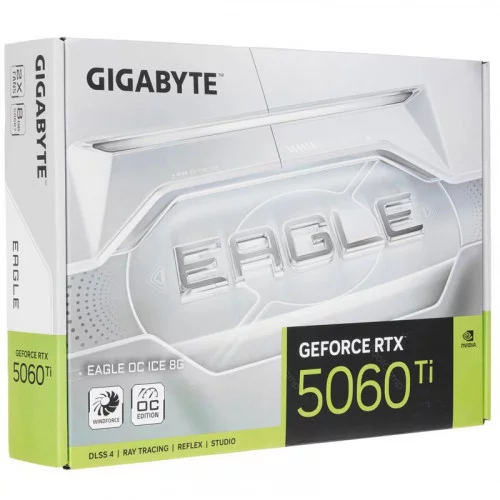 Видеокарта GIGABYTE GeForce RTX 5060 Ti EAGLE ICE OC (GV-N506TEAGLE OC-8GD) 