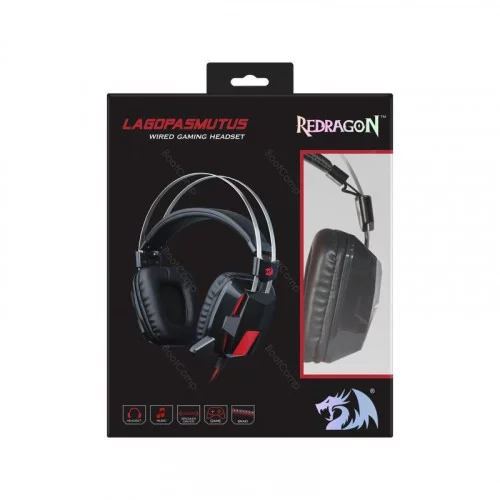 Наушники с микрофоном Defender Redragon Lagopasmutus 2 красный+чёрный 