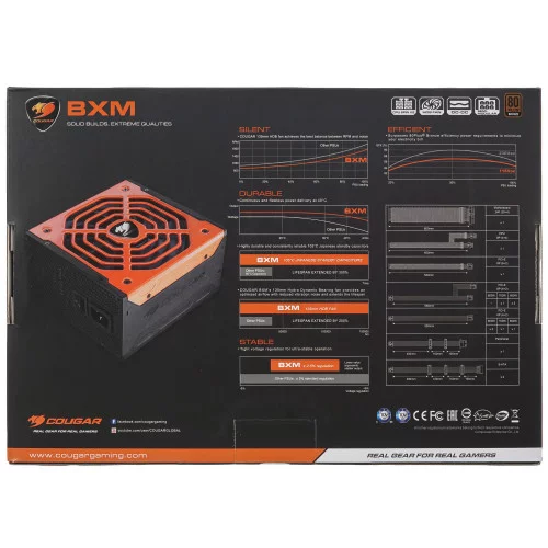 Блок питания Cougar BXM 850W [31BX085.0001P] оранжевый, черный 