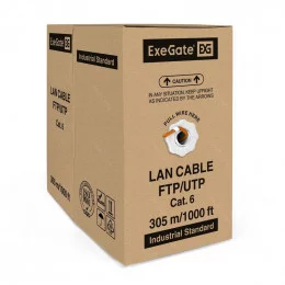 Кабель Exegate FTP, CAT 6, медь 4 пары 305м оранжевый (EX289279RUS)                                                                                                                                                                                       