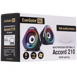 Колонки ExeGate Accord 210 черный                                                                                                                                                                                                                         