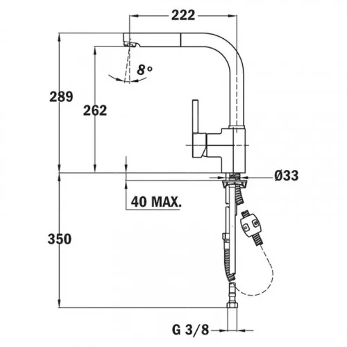 Кухонный смеситель TEKA ARK 938 (23938120Q) оникс 