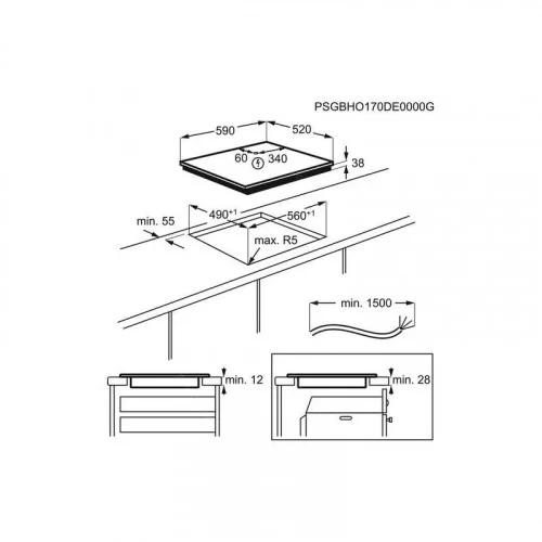 Поверхность электрическая Electrolux EHF6343FOK 