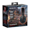 Наушники с микрофоном Defender Warhead G-390 чёрный+синий 