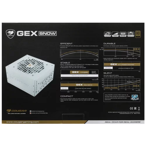 Блок питания Cougar GEX 850 SNOW [31GE085002R01] белый 