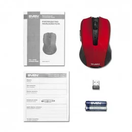 Беспроводная мышь SVEN RX-350W red                                                                                                                                                                                                                        
